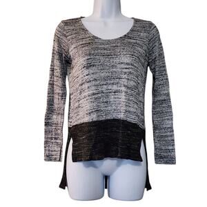 Dolan Womens Pullover High-Low Tunic Sweater Size XS Blue Long Sleeve Split Seam